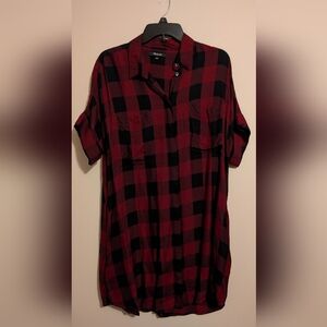 Madewell Red and Black Checkered Shirt